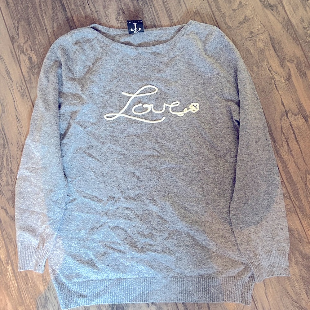 Grey Love Sweater